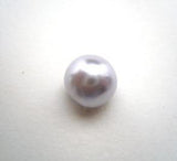 B16772 9mm Metallic Blue Glass Ball Button, Hole Built into the Back - Ribbonmoon