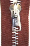 Z3694 50cm Hot Chocolate Brown Metal Teeth No.5 Open End Zip - Ribbonmoon