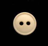 B10101 12mm Dull Ivory Matt 2 Hole Button - Ribbonmoon
