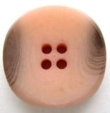 B5782 23mm Azale Pink and Grey Brown Chunky Matt 4 Hole Button - Ribbonmoon