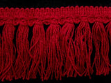 FT1624 9cm Pastel Scarlet Berry Cut Tassel Fringe on a Decorated Braid - Ribbonmoon