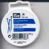 PIN05 Household Pins 26 x 0.75mm Mild Steel 25g tub - Ribbonmoon