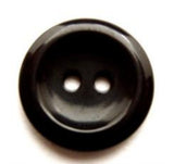 B11586 19mm Black Glossy 2 Hole Button - Ribbonmoon