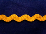 RIC12 9mm Sunshine Yellow Ric Rac Braid - Ribbonmoon