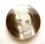 B8051 18mm Semi Translucent, Charcoal, White and Clear 2 Hole Button - Ribbonmoon