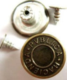 B4052 17mm Anti Brass Metal Hammer on Jeans Button with Rivet - Ribbonmoon