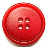 B15476 23mm Red Lightly Textured 4 Hole Button - Ribbonmoon