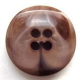 B5248 19mm Rosy Browns Gloss Nylon 4 Hole Button - Ribbonmoon
