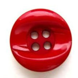 B5775 18mm Deep Red High Gloss Chunky 4 Hole Button - Ribbonmoon