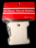 25 Plastic Embroidery Thread Bobbins