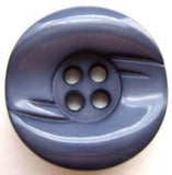 B5562 25mm Moonlight Blue Gloss Chunky 4 Hole Button - Ribbonmoon