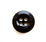 B15826 16mm Midnight Navy Gloss Trouser or Brace Type 4 Hole Button - Ribbonmoon