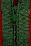 Z0785 41cm Deep Bottle Green Nylon Pin Lock No.3 Closed End Zip - Ribbonmoon
