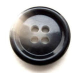 B10861 19mm Mixed Greys Horn Effect Glossy 4 Hole Button - Ribbonmoon