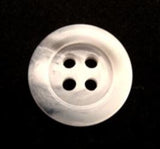 B10814 17mm White with a Grey Splash 4 Hole Button - Ribbonmoon