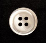 B6185 12mm Pearl White Pearlised 4 Hole Button - Ribbonmoon
