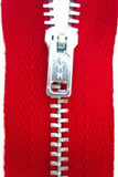 Z3757 YKK 18cm Red Pin Lock No.3 Closed End Zip with Metal Teeth - Ribbonmoon
