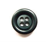 B15744 16mm Deepest Forest Green Rounded Rim Chunky 4 Hole Button - Ribbonmoon