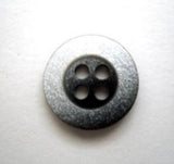 B6945 12mm Black and Pearlised Grey Shimmery 4 Hole Button - Ribbonmoon