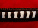 FT1539 25mm Dark Brown and White Braid Trimming - Ribbonmoon
