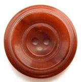 B5093 28mm Tonal Pale Rust Brown 2 Hole Button - Ribbonmoon