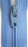 Z3363 18cm Pale Dusky Blue Nylon No.3 Closed End Zip - Ribbonmoon