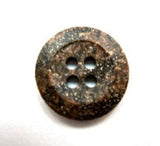 B16319 17mm Speckled Dark Browns Bone Sheen 4 Hole Button - Ribbonmoon