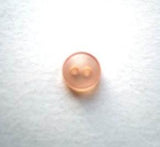 B17061 6mm Dusky Peach Polyester Small 2 Hole Dolls Button - Ribbonmoon