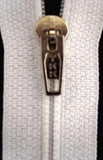 Z3801 YKK 46cm White Pin Lock No.2 Closed End Zip - Ribbonmoon