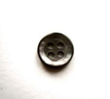 B16785 9mm Black Based 4 Hole Button with a Nacre Shell Shimmer - Ribbonmoon