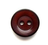 B0054 14mm Deep Redwood Brown 2 Hole Button - Ribbonmoon