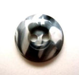 B6668 15mm Tonal Greys Gloss Polyester 2 Hole Button - Ribbonmoon