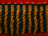 FT539 85mm Navy and Burnt Topaz Gold Bullion Fringe - Ribbonmoon