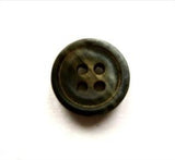 B16711 14mm Tonal Dark Greens Matt 4 Hole Button - Ribbonmoon