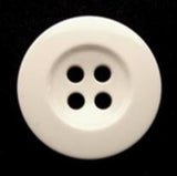 B5970 18mm White Gloss 4 Hole Button - Ribbonmoon