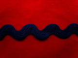 RIC21 16mm Navy Rayon Ric Rac Braid - Ribbonmoon