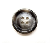 B10826 15mm Grey and Black 4 Hole Button - Ribbonmoon