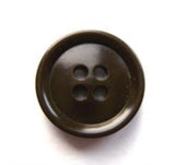 B17435 19mm Cuban Brown Gloss 4 Hole Button - Ribbonmoon