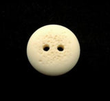B17561 15mm Yellow Cream Matt Pocked Texture 2 Hole Button - Ribbonmoon