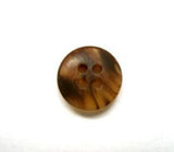 B16552 11mm Tortoise Shell Browns Soft Sheen 4 Hole Button - Ribbonmoon