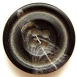 B8352 22mm Frosted Black and Natural Soft Soft Sheen 4 Hole Button - Ribbonmoon