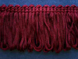 FT315 4cm Deep Burgundy Dense Looped Dress Fringe - Ribbonmoon