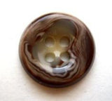 B6435 17mm Browns and Beiges Aaran Gloss 4 Hole Button - Ribbonmoon