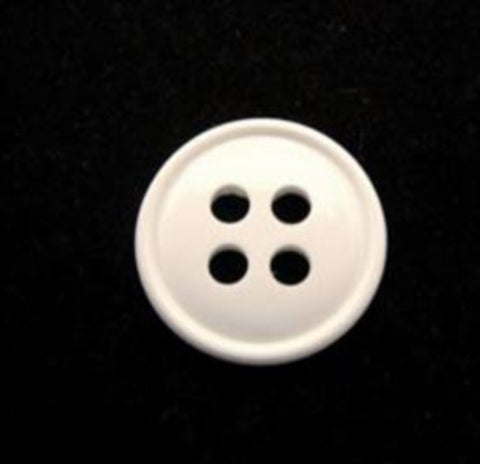 B10783 14mm White 4 Hole Button - Ribbonmoon