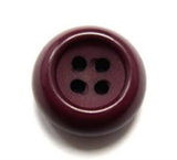 B11023 19mm Burgundy Chunky 4 Hole Button, Matt Centre, Gloss Rim - Ribbonmoon