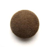 B15729 17mm Brown Faux Suede Material Covered Metal Shank Button - Ribbonmoon
