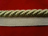 furnishing cord green 8mm flanged insetion braid edging. huge range trimmings uk