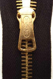 Z4104 45cm Black Closed End No.5 Closed End Zip with Brass Teeth.