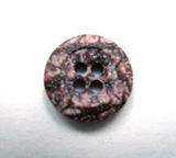 B16297 15mm Deep Maroon and Pink Speckled 4 Hole Button - Ribbonmoon