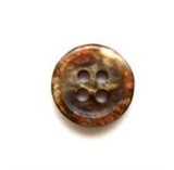 B7940 11mm Browns and Iridescent Shimmery 4 Hole Button - Ribbonmoon